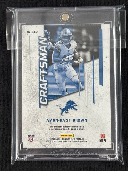 Amon-Ra St Brown 2022 Donruss Elite #CJ-2 Craftsman 3 Color Patch /99