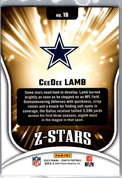 2023 Panini Zenith - Z-Stars #18 CeeDee Lamb