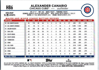 2024 Topps Holiday #H86 Alexander Canario