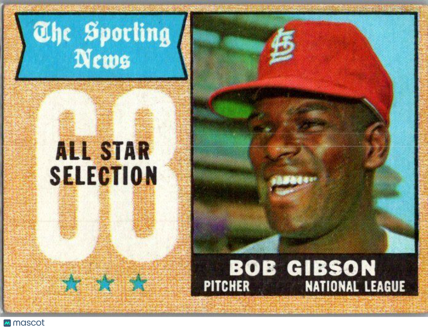 1968 Topps #378 Bob Gibson -EX/NM