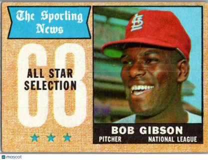 1968 Topps #378 Bob Gibson -EX/NM