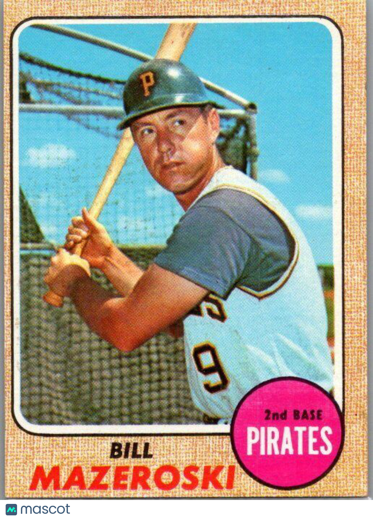 1968 Topps #390 Bill Mazeroski -EX/NM