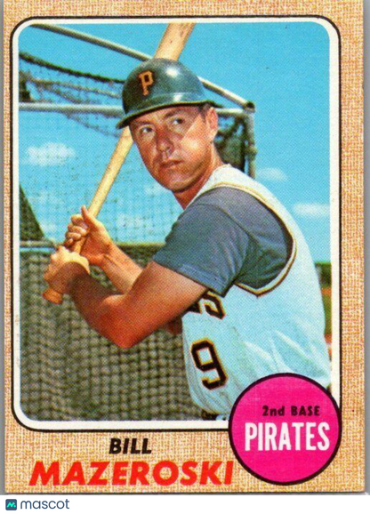 1968 Topps #390 Bill Mazeroski -EX/NM