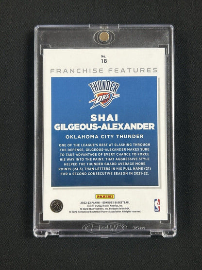 2022 Panini Donruss Franchise Features Pink Burst Shai Gilgeous-Alexander