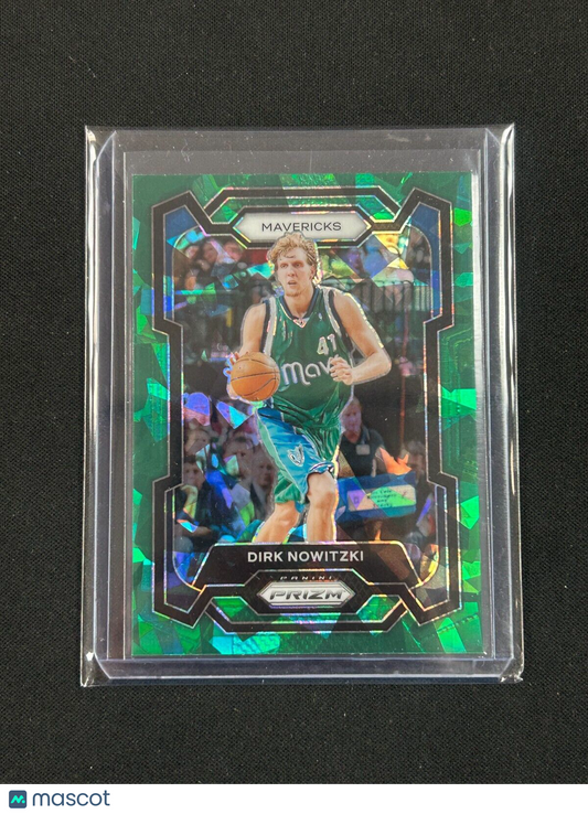 2023-24 Panini Green Cracked Ice Dirk Nowitzki #187