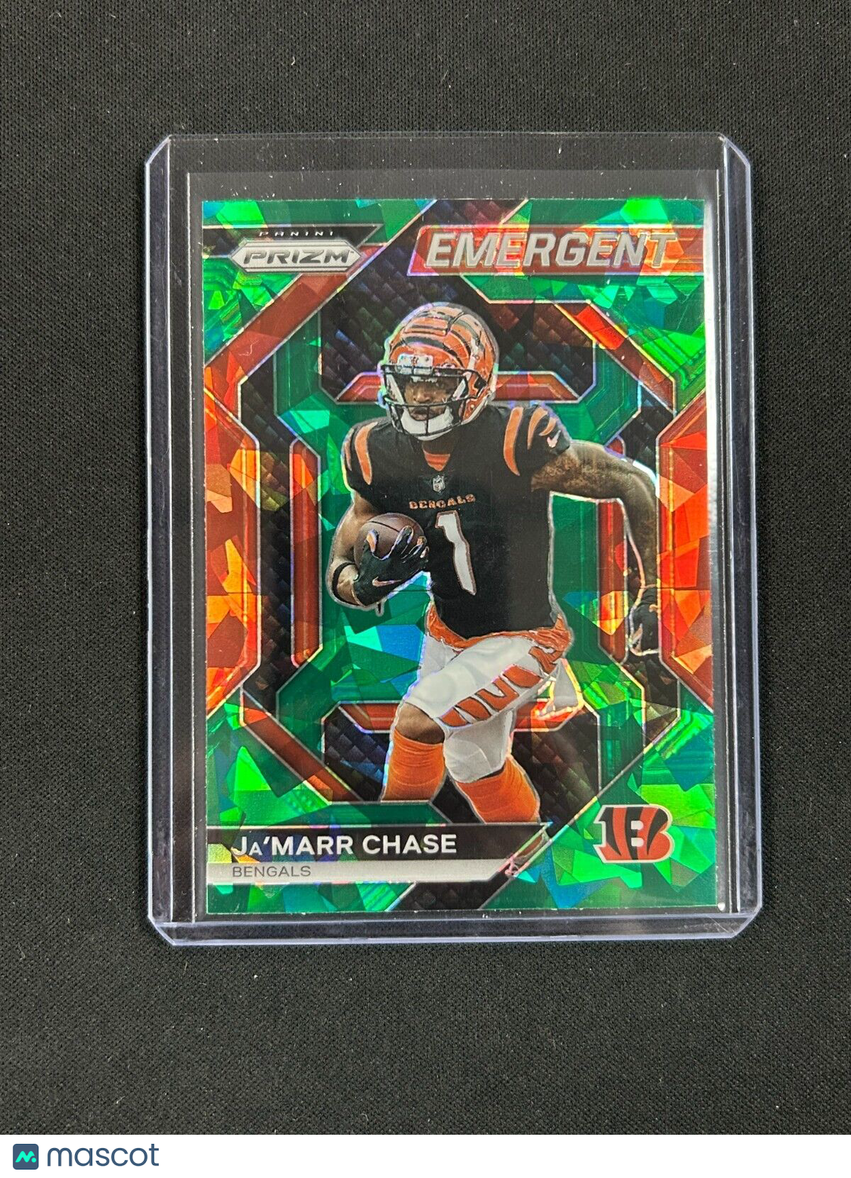 2023 Panini Prizm Green Cracked Ice Emergent #H-7 Ja'Marr Chase