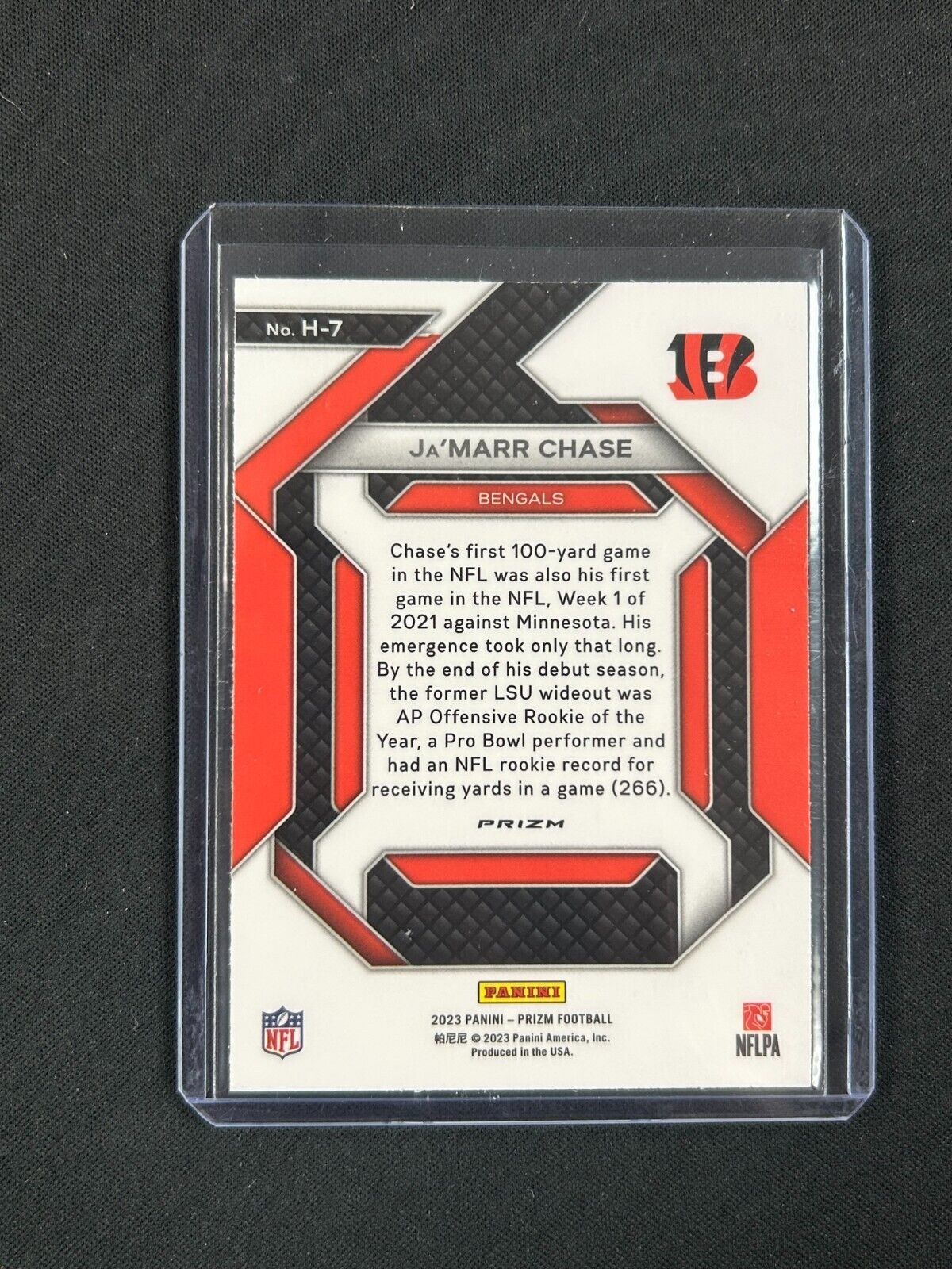 2023 Panini Prizm Green Cracked Ice Emergent #H-7 Ja'Marr Chase