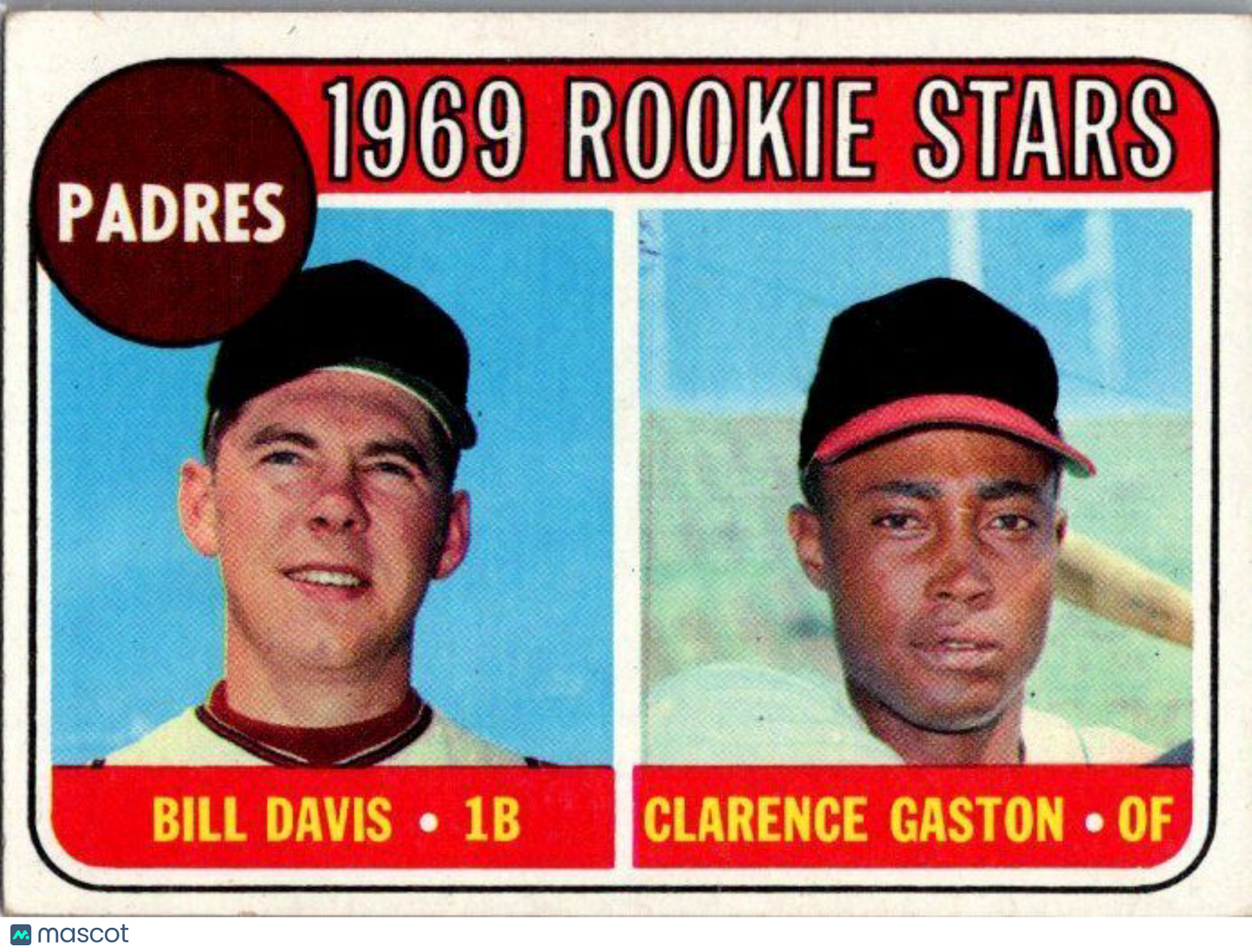 1969 Topps #304 Padres 1969 Rookie Stars (Bill Davis / Clarence Gaston)