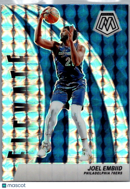 2023-24 Panini Mosaic Joel Embiid #4 Elevate Mosaic