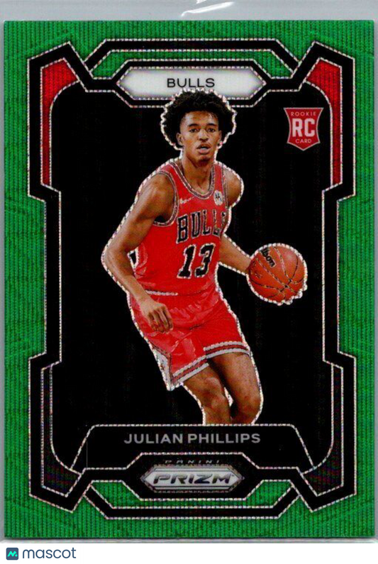 2023-24 Panini Prizm #125 Julian Phillips Prizms Green Wave