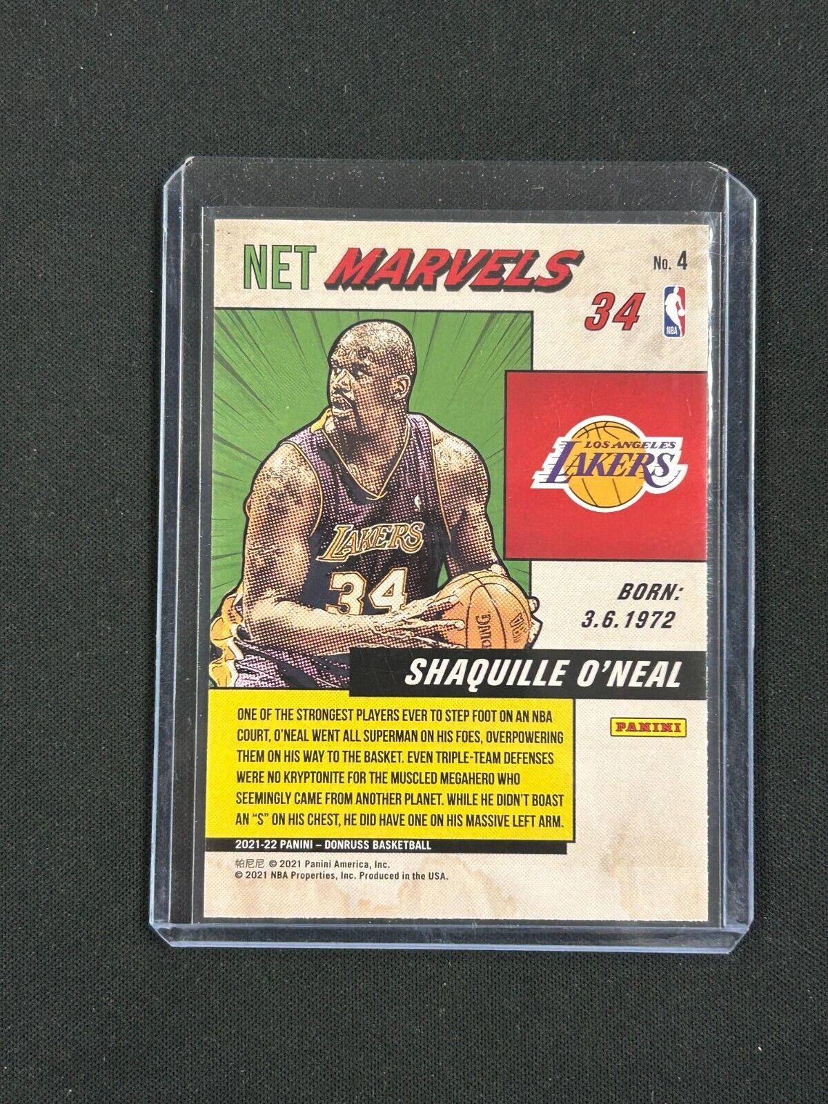 2021-22 Donruss Net Marvels #4 Shaquille O'Neal