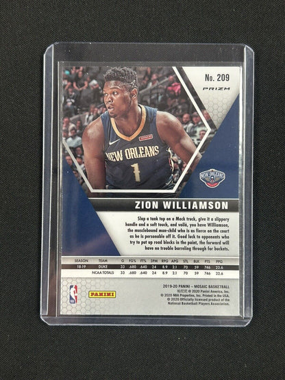 2019-20 Panini Mosaic - Rookies Red Prizm #209 Zion Williamson (RC)