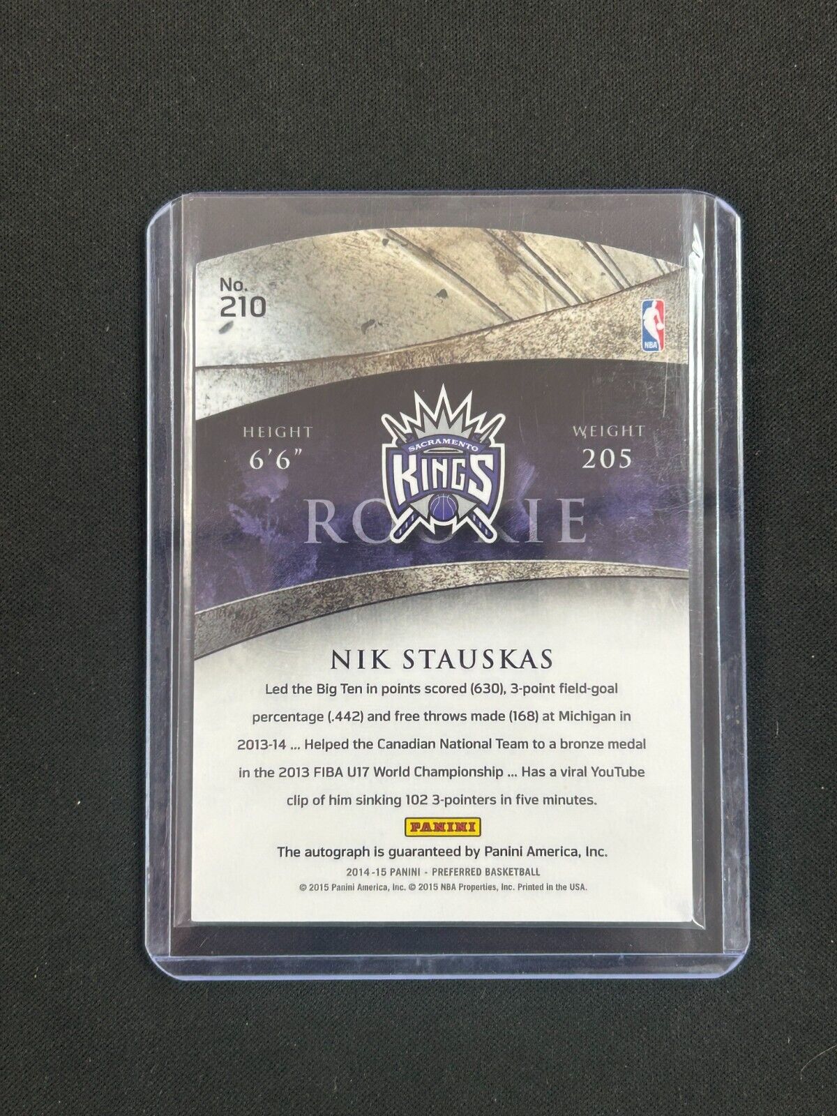 2014-15 Panini Preferred - Crown Royale Autographs #173 Nik Stauskas /75