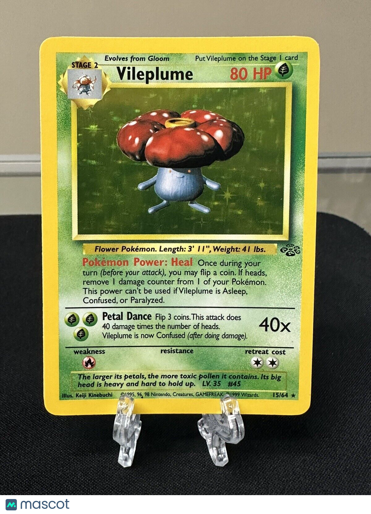 Pokémon TCG Vileplume Jungle 15/64 Holo Unlimited Holo Rare NM