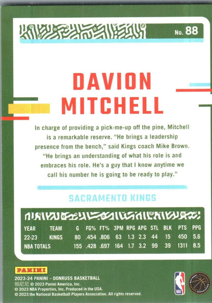 2023-24 Panini Donruss - #88 Davion Mitchell