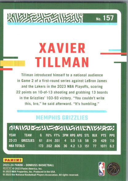 2023-24 Panini Donruss - #157 Xavier Tillman