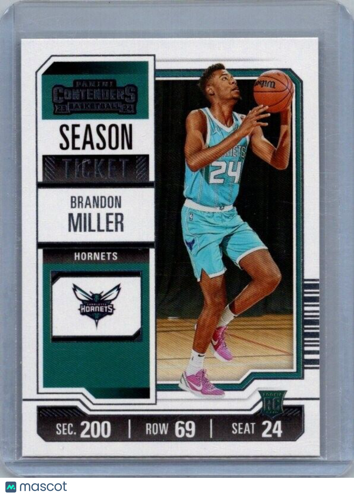 2023-24 Panini Contenders - Season Ticket #24 Brandon Miller (RC)