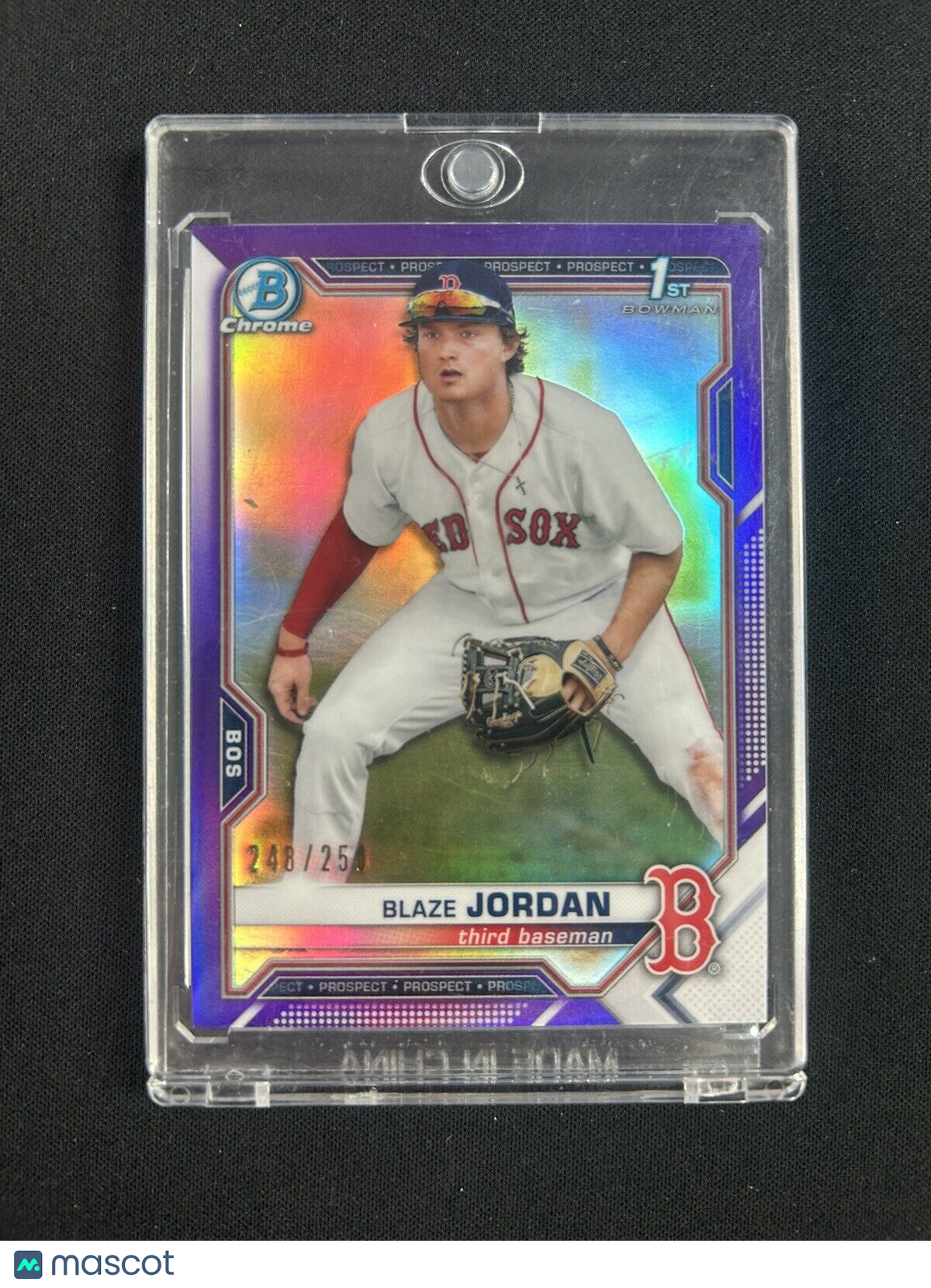 2021 Bowman - Chrome Prospects Purple Refractor #BCP-71 Blaze Jordan /250 (RC)