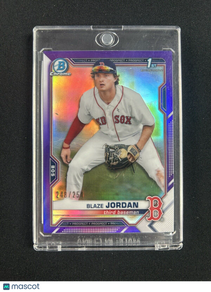 2021 Bowman - Chrome Prospects Purple Refractor #BCP-71 Blaze Jordan /250 (RC)