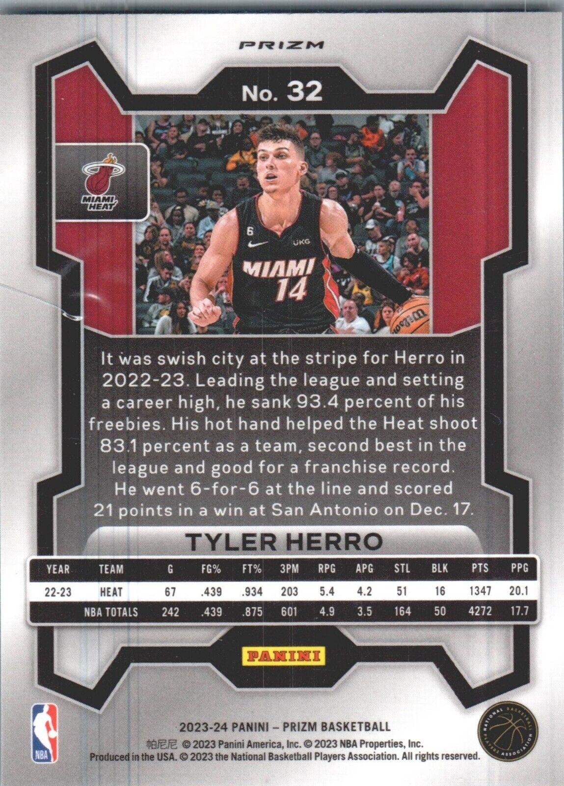 2023-24 Panini Prizm - Green #32 Tyler Herro