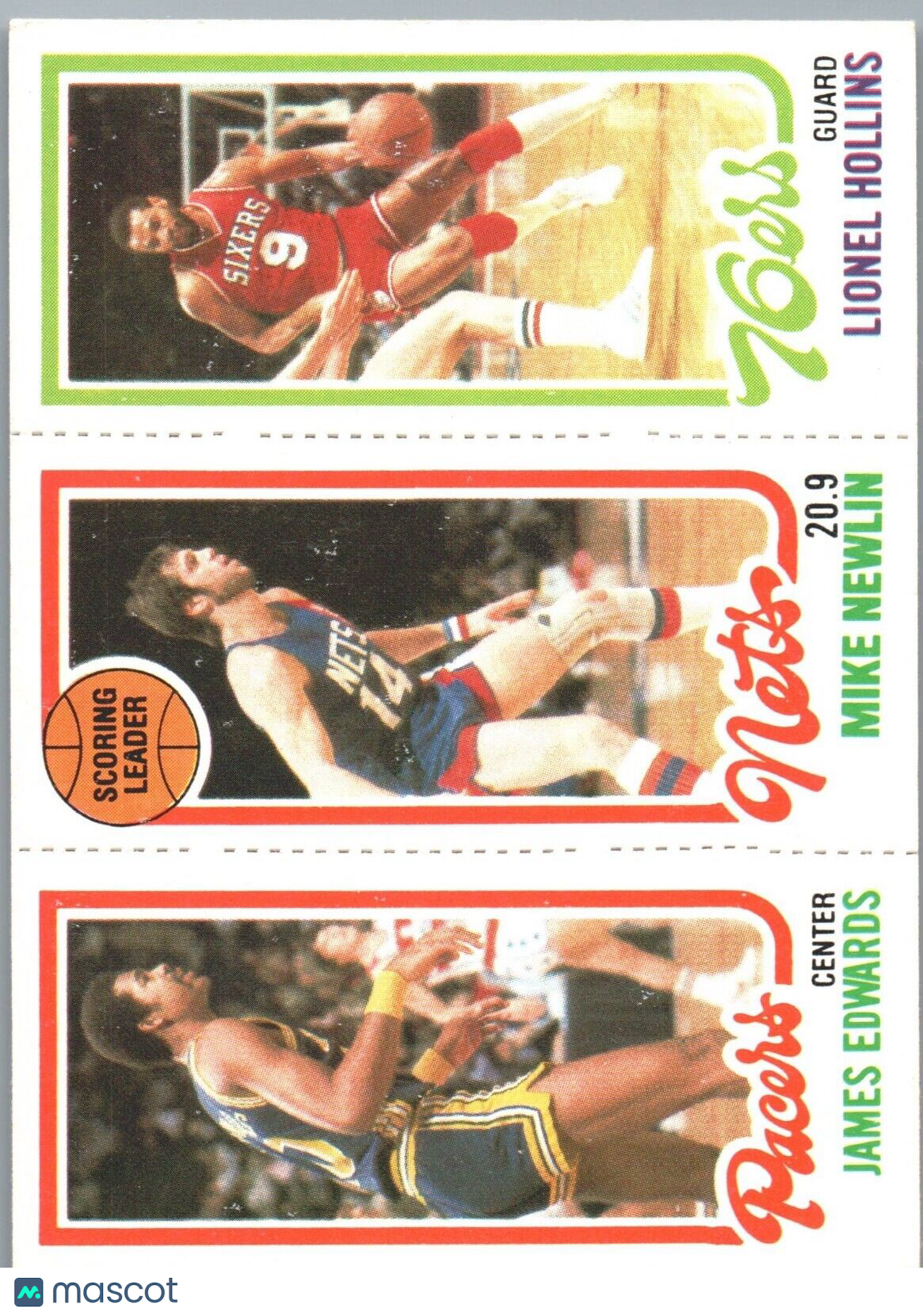 1980-81 Topps James Edwards, Mike Newlin, Lionel Hollins #182-153-118