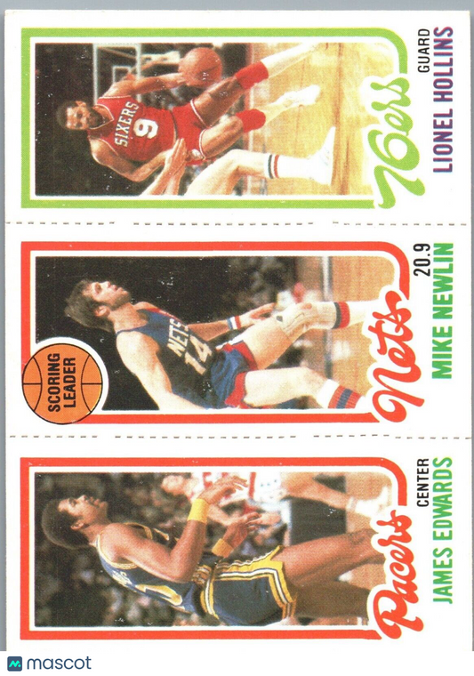 1980-81 Topps James Edwards, Mike Newlin, Lionel Hollins #182-153-118