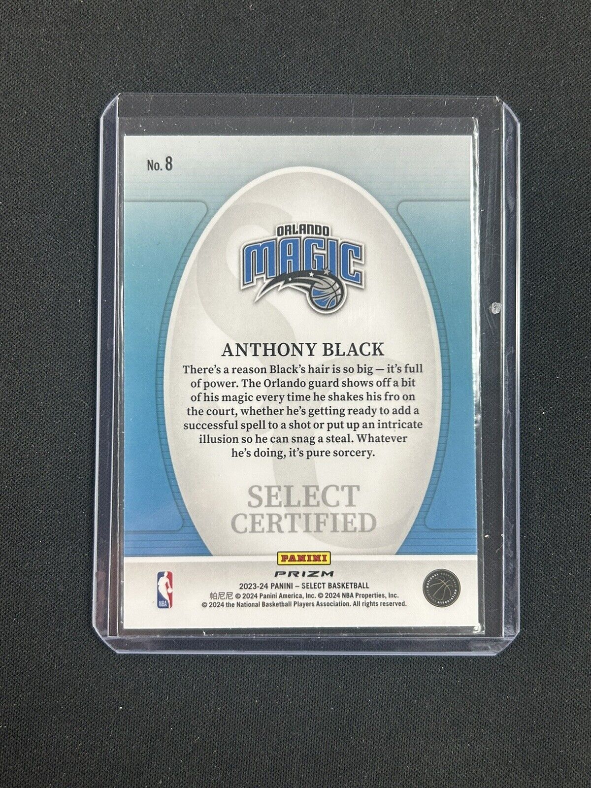 2023 Panini Select Certified Silver Tectonic Anthony Black