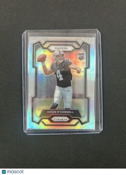 2023 Panini Prizm Aidan O'Connell Silver Prizm Rookie Card RC #360 Raiders