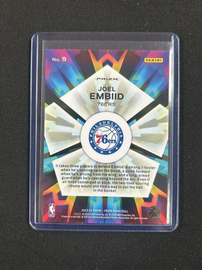 2023-24 Panini Prizm - Kaleidoscopic Fast Break Prizm #9 Joel Embiid