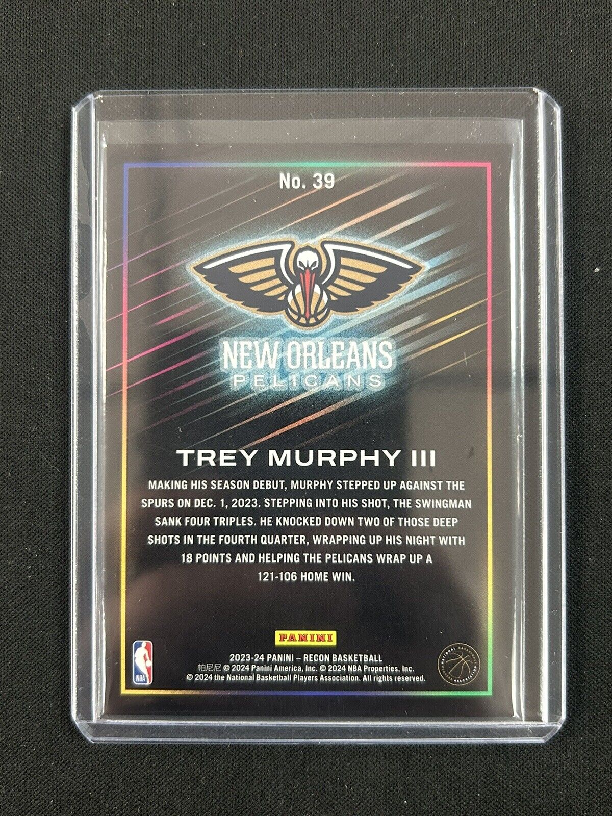 2023 Panini Recon Pink Trey Murphy III /75