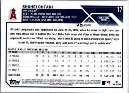 2023 Topps #17 Shohei Ohtani