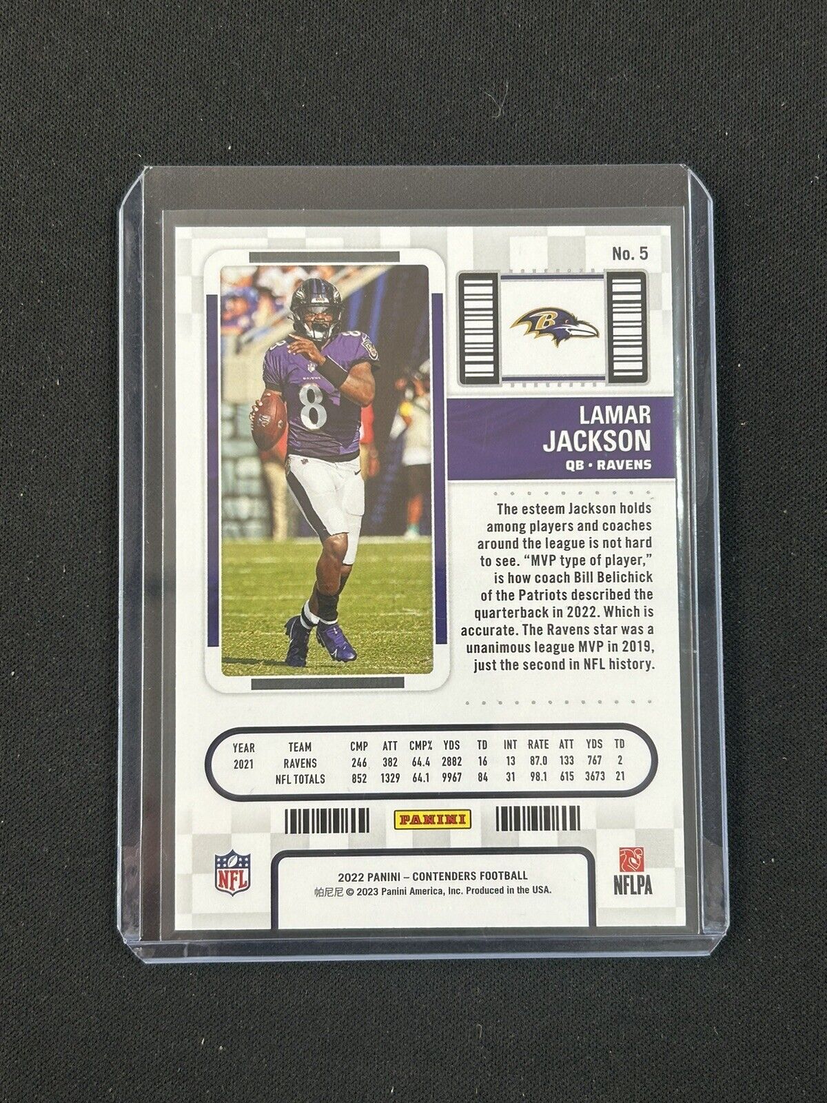 Lamar Jackson 2022 Panini Contenders Football Championship Ticket /99 #5