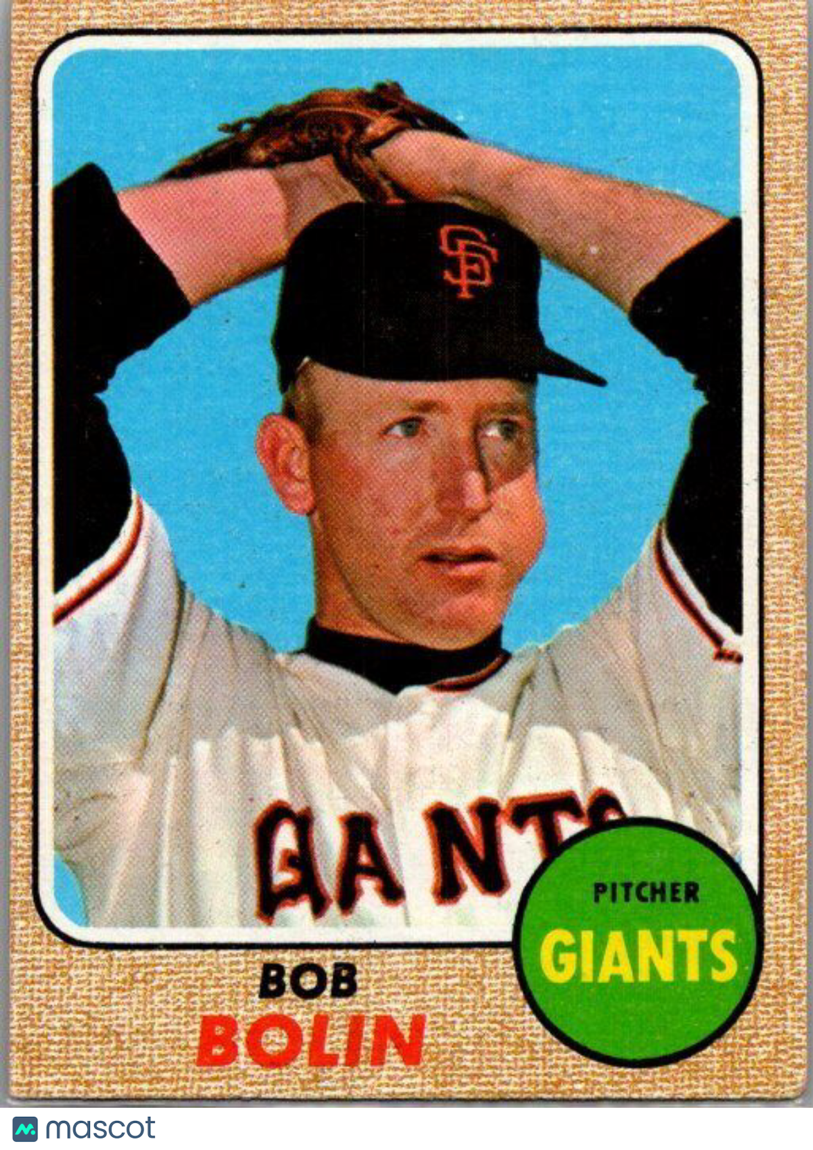 1968 Topps #169 Bob Bolin VG/EX