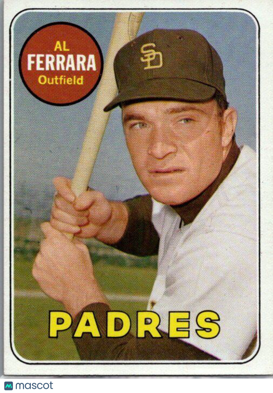 1969 Topps #452b Al Ferrara first name in white