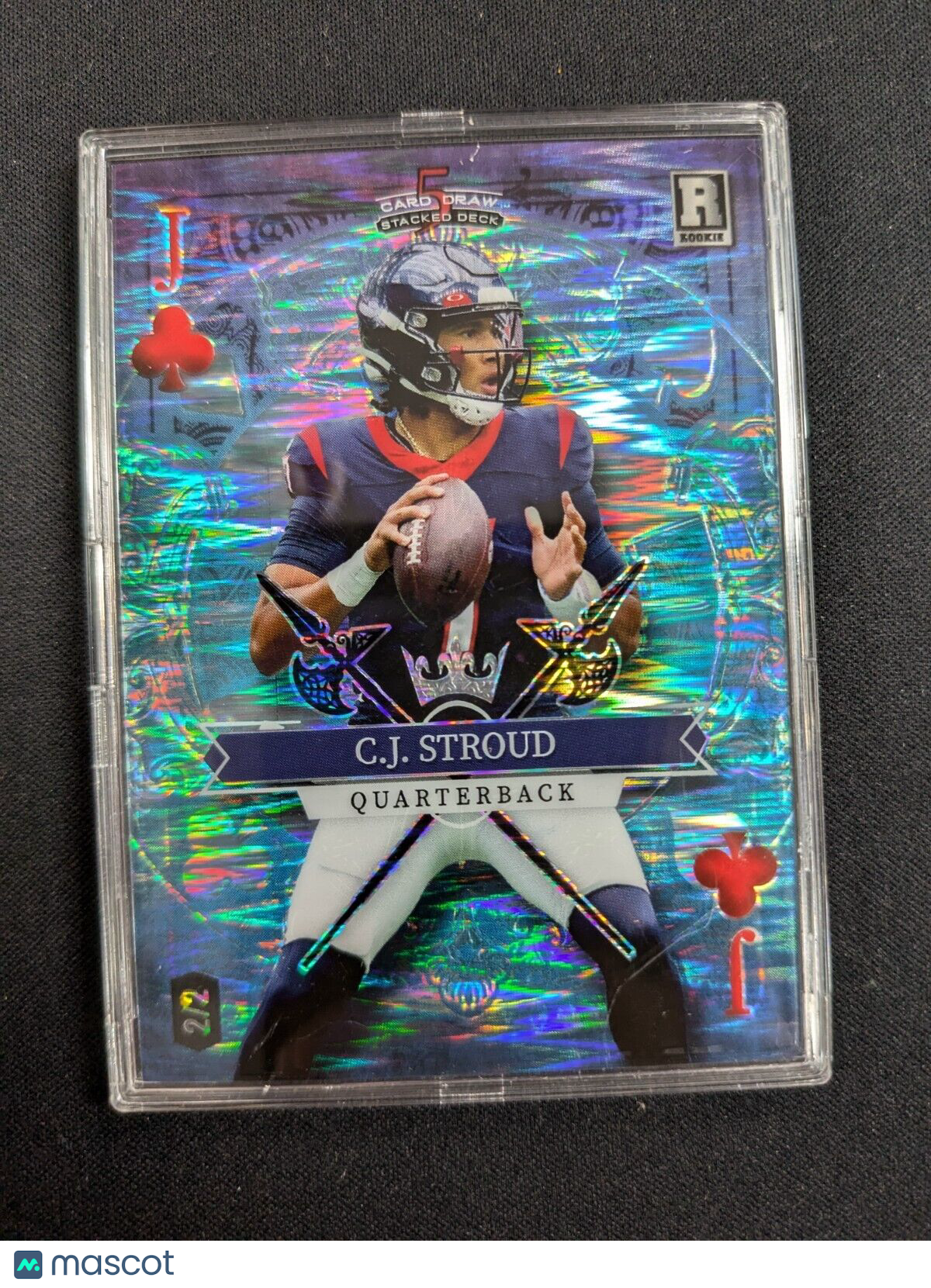 2023 Wild Card CJ Stroud #SD-CS Blue Holo-Lux 5 Card Draw Stacked Deck (RC) 2/2