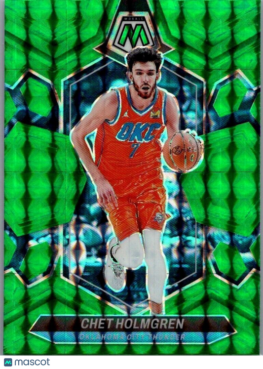 2023-24 Panini Mosaic Chet Holmgren #30 Green Mosaic