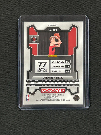 2023-24 Panini Prizm Monopoly Free Parking - #84 Gradey Dick (RC)