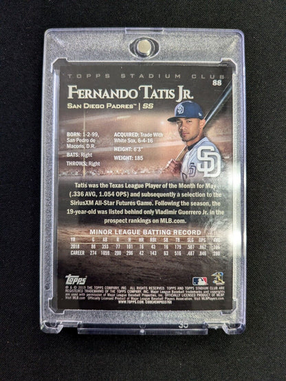 2019 Topps Stadium Club Black and White Fernando Tatis Jr. (RC) SSP