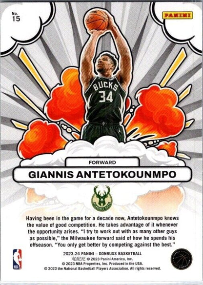 2023-24 Panini Donruss - Bomb Squad #15 Giannis Antetokounmpo