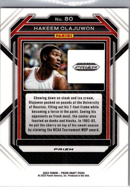 2023-24 Panini Red Ice Hakeem Olajuwon #80