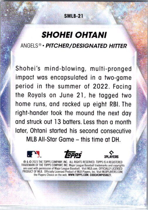 2023 Topps #SMLBC-21 Shohei Ohtani Stars of MLB Chrome