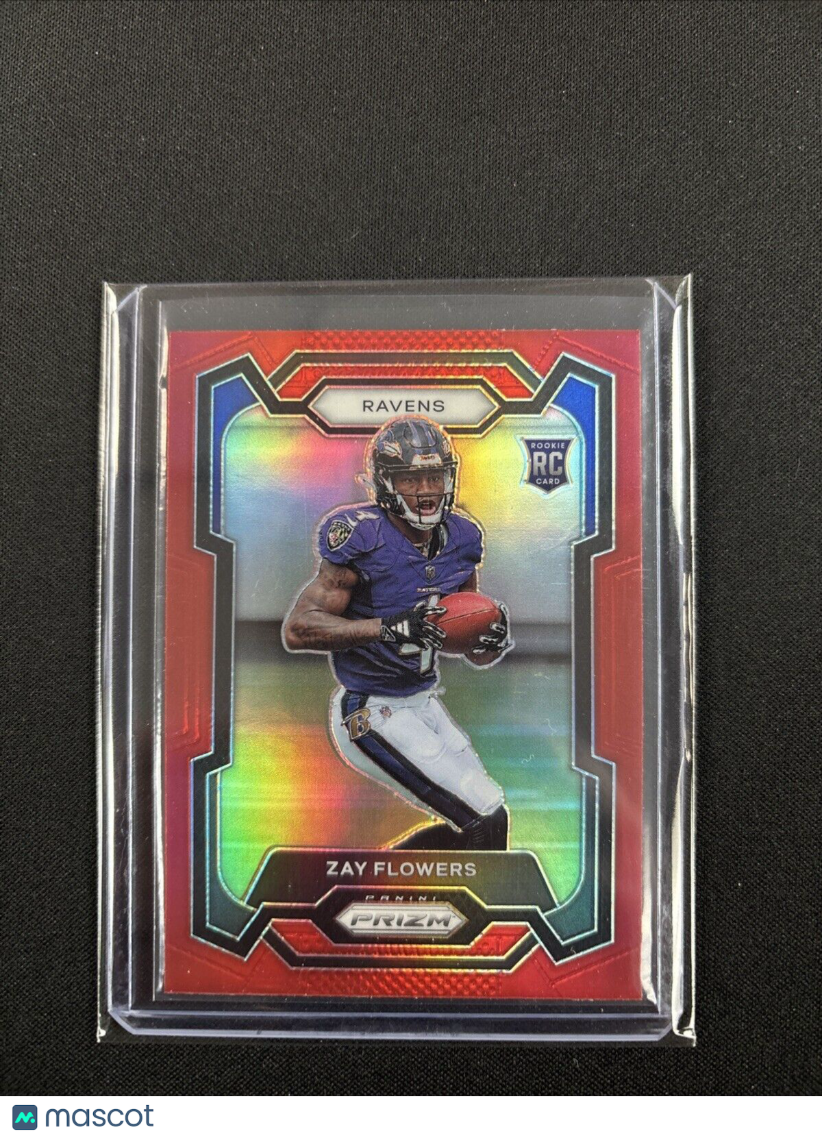 2023 Prizm Zay Flowers RC Red Prizm SSP Paralell! #307 Baltimore Ravens. Rare!!