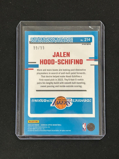 2023-24 Panini Donruss Optic - Rated Rookie #214 Jalen Hood-Schifino (RC) /99