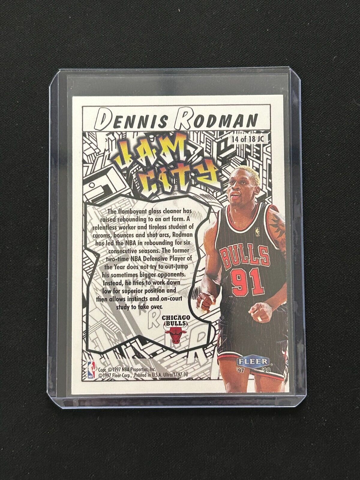 1997 NBA Fleer Ultra Jam City Dennis Rodman