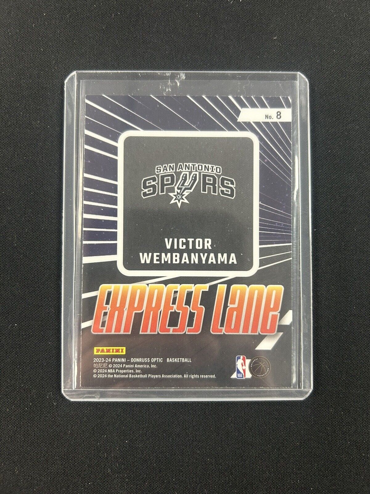 2023-24 Panini Donruss Optic - Express Lane Purple Prizm #8 Victor Wembanyama