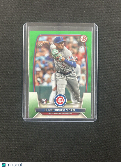 2023 Bowman #34 CHRISTOPHER MOREL Green Rookie Card RC #/99 ~ Chicago Cubs