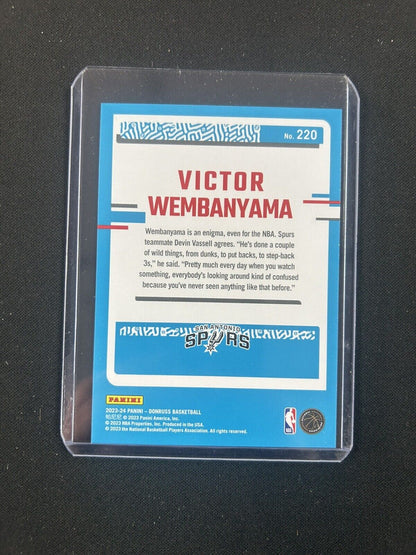 2023-24 Panini Donruss Victor Wembanyama Rated Rookie Bronze RC #220 Spurs