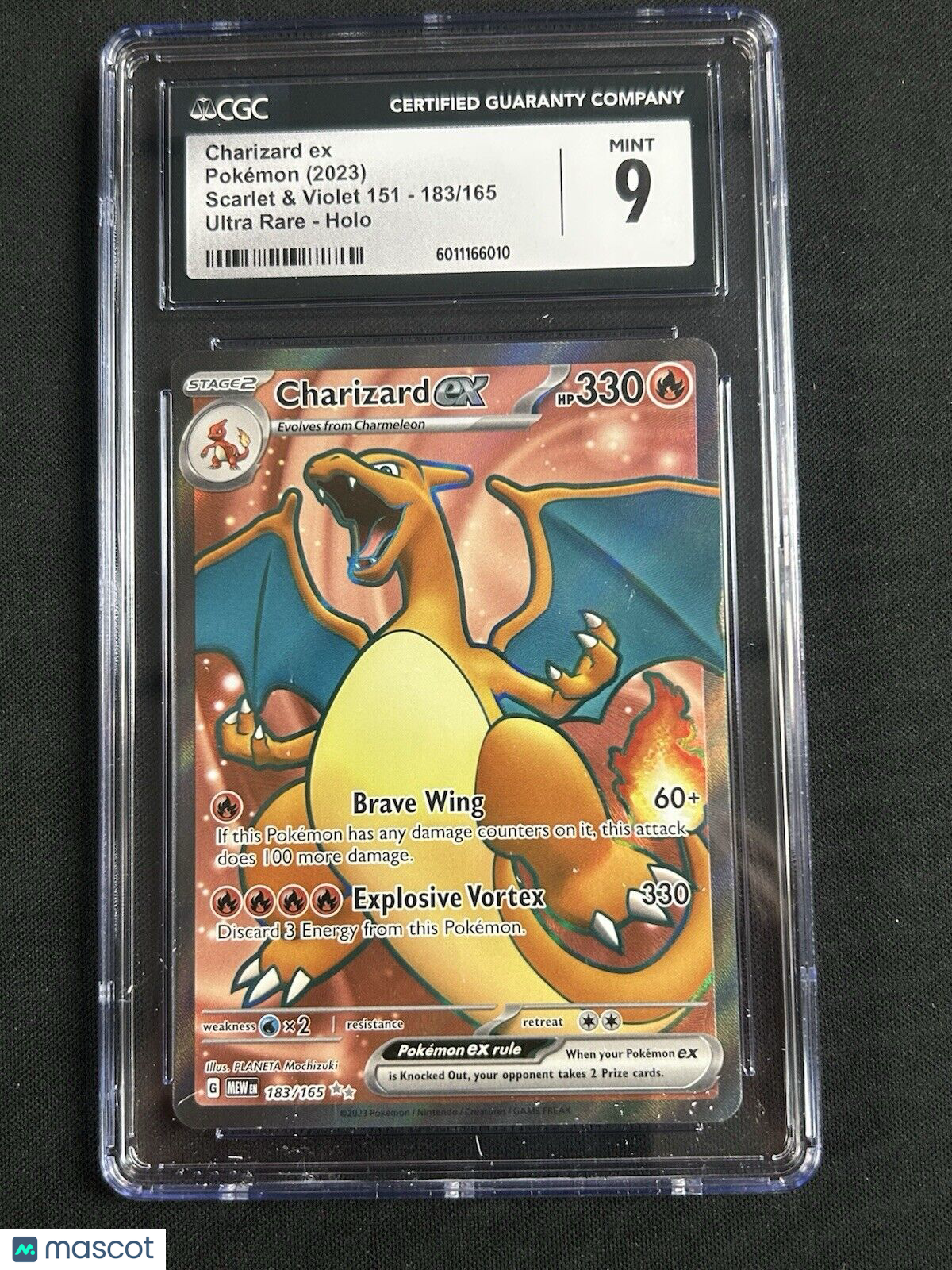 CGC 9.5 Pokémon Charizard EX #183/165 Scarlet & Violet 151 Ultra Rare