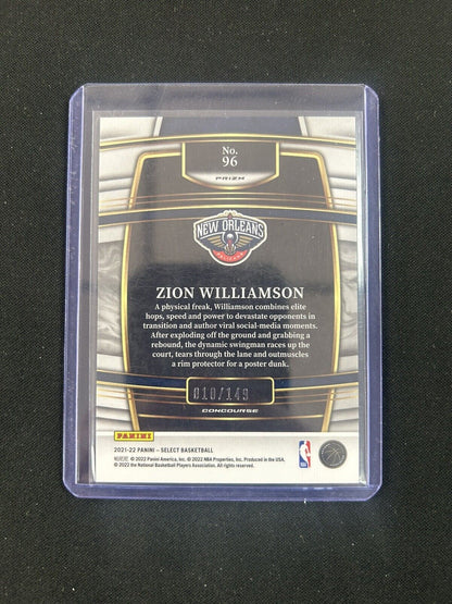 2021-22 Select Zion Williamson Concourse White Prizm /149 Pelicans