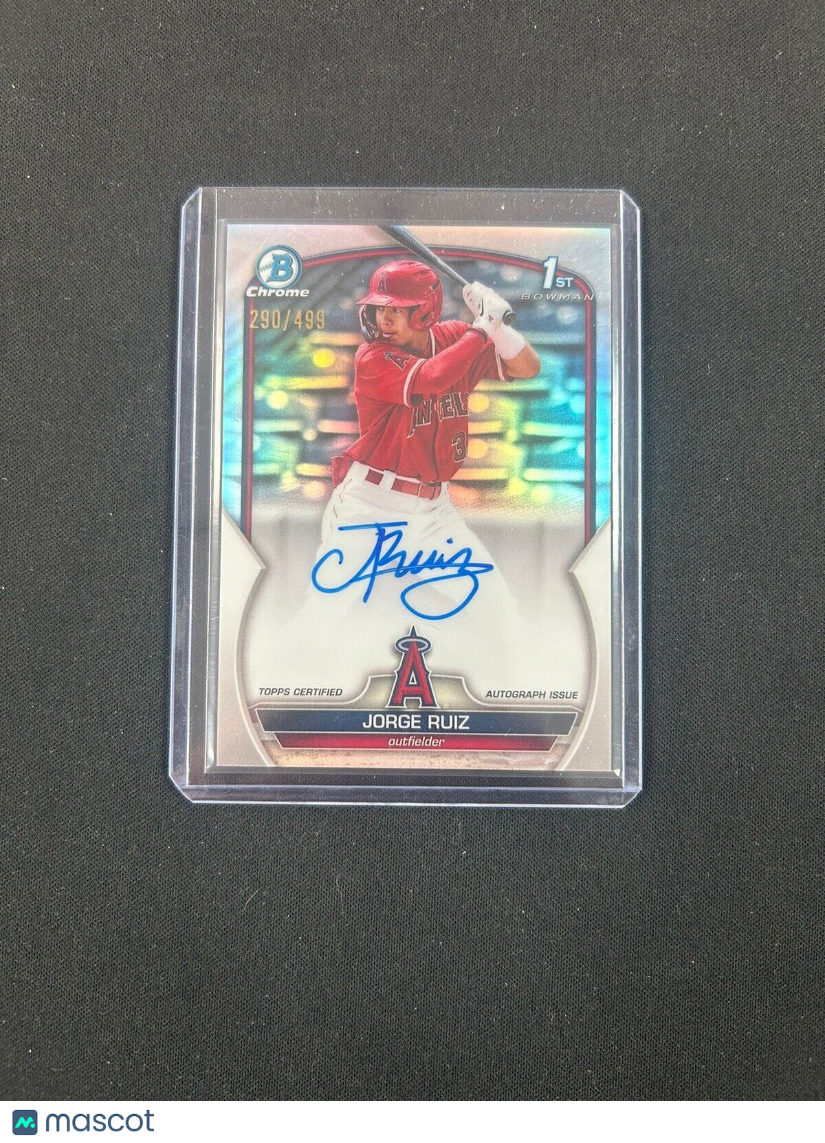 2023 BOWMAN CHROME 1ST RC JORGE RUIZ  TRUE REFRACTOR AUTO # /499